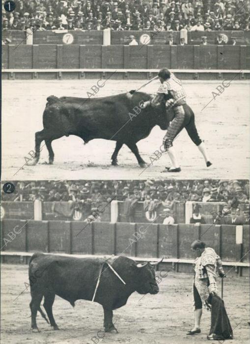 Joselito (1) y Belmonte (2) en la muerte de dos de sus toros